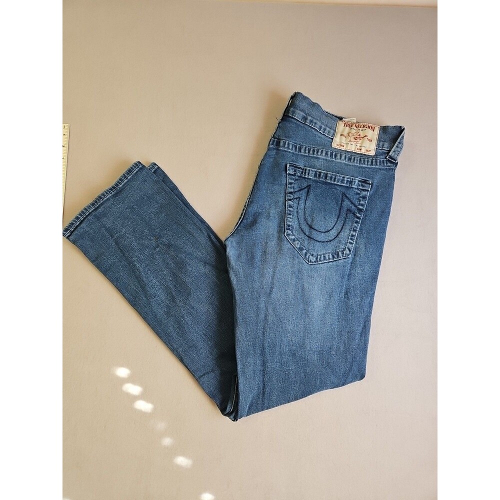 True Religion Men's Ricky Relaxed Straight Jeans Size 38x32
